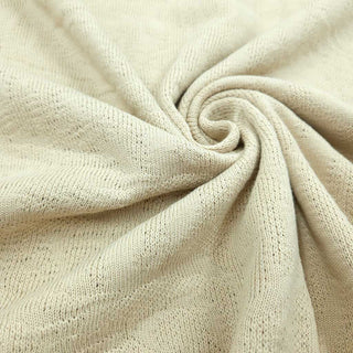 Baumwoll Jacquard Strick Stoff – Struktur in Creme