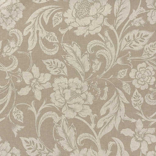 Canvas Stoff – Florales Ornamentmuster Taupe