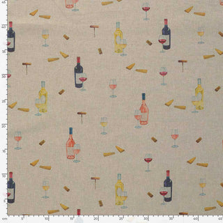 Canvas Stoff – Weinliebe auf Naturbeige
