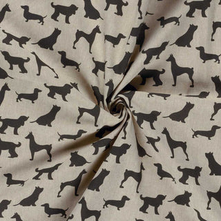 Canvas Stoff - Hunde auf Natur