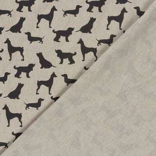 Canvas Stoff - Hunde auf Natur