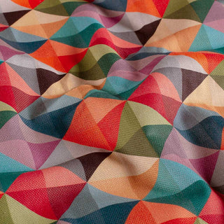 Panama Baumwollstoff – Geometrisches Dreiecksmuster