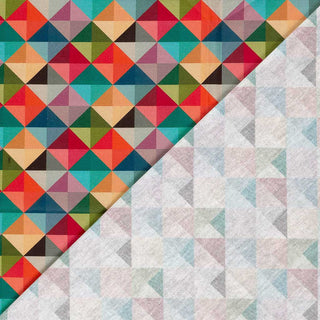 Panama Baumwollstoff – Geometrisches Dreiecksmuster