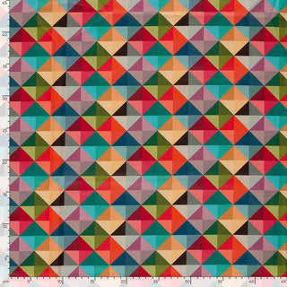 Panama Baumwollstoff – Geometrisches Dreiecksmuster