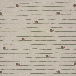 Dekostoff Leinenoptik Stoff – Schnecken Beige