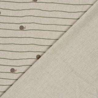 Dekostoff Leinenoptik Stoff – Schnecken Beige