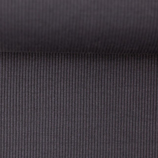 Rippbündchen Stoff überbreit (100cm) - Dunkelgrau