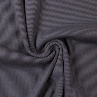 Rippbündchen Stoff überbreit (100cm) - Dunkelgrau