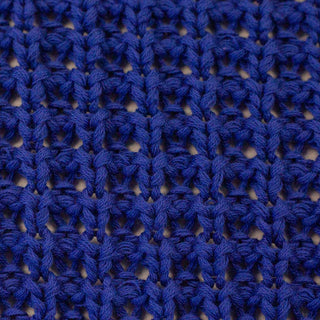 Baumwoll Grobstrick Stoff – Blau