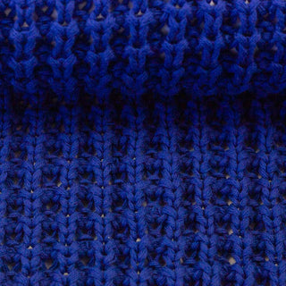 Baumwoll Grobstrick Stoff – Blau