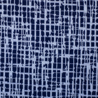 Jacquard Jersey Stoff - Blau Gemustert
