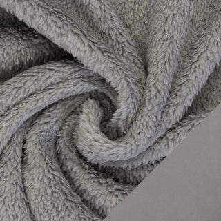 Fleece Doubleface Stoff - Hellgrau