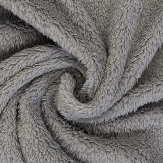 Fleece Doubleface Stoff - Hellgrau
