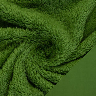 Fleece Doubleface Stoff - Moosgrün