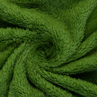 Fleece Doubleface Stoff - Moosgrün