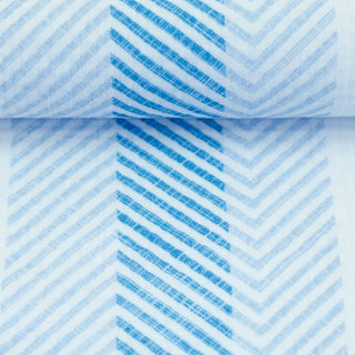 Musselin Stoff Zickzack Muster blau Double Gauze