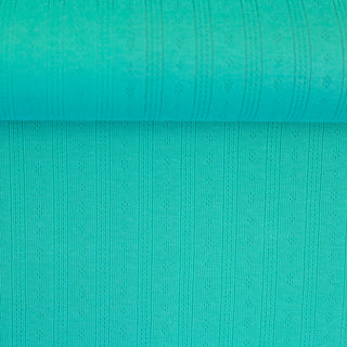 Baumwolljersey Ajour Stoff – Uni Mint