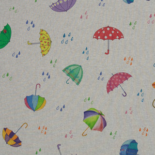 Canvas Stoff – Bunte Regenschirme