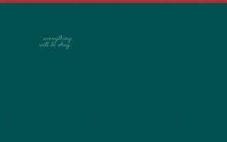 French Terry Panel – „Everything will be okay“ in Petrol