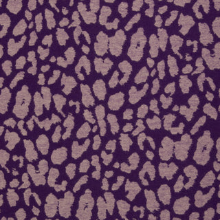 Jacquard Jersey Stoff – Leopardenmuster in Lavendel auf Violett