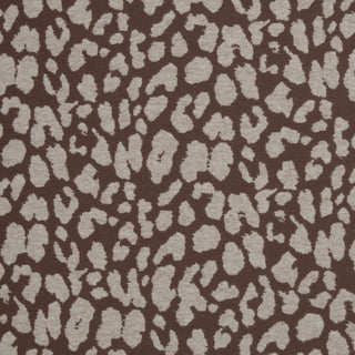 Jacquard Jersey Stoff – Leopardenmuster in Hellgrau auf Taupe