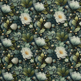 Oxford Stoff von Sarah Mariam - Blumen Grün