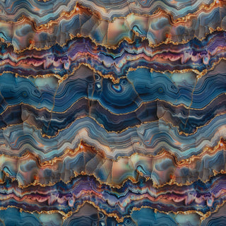 Oxford Stoff von Sarah Mariam - Marmor Blau