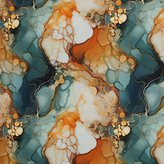Oxford Stoff von Sarah Mariam - Marmor Petrol