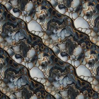 Oxford Stoff von Sarah Mariam - Marmor Grau