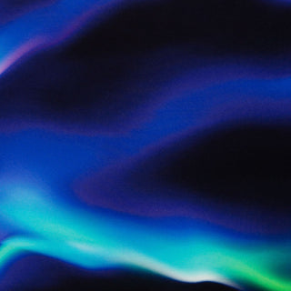 Sweat Stoff – Polarlichter in Blau und Türkis | Kombistoff zum Eisbär Panel