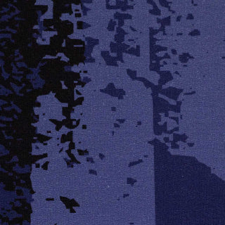 French Terry Stoff - Abstract Art in Blau | Design von Thorsten Berger
