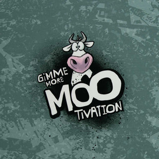 French Terry Stoff Panel - Lustige Kuh „Let's Mooove“ | Design von Thorsten Berger
