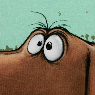 French Terry Stoff - Panel „Cheeky Animals – Dachshund Berny“ in Mint by Torsten Berger