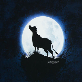 French Terry Panel - Moolight Hochlandrind in Nachtblau | Design von Thorsten Berger