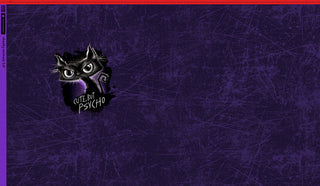 French Terry Panel - Cute but Psycho Katze in Violett
