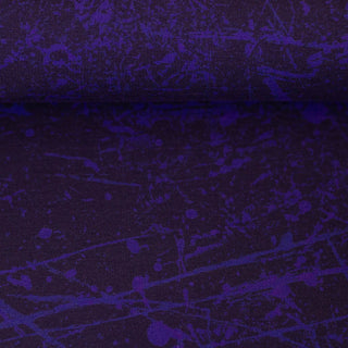 French Terry Stoff - Cute but Psycho Batik-Optik in Violett