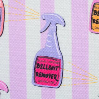 Oxford Stoff - Bullshit Remover Sprühflaschen in Pastellstreifen