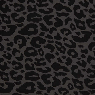 Sweat Stoff - Leo-Print in Anthrazit/Schwarz