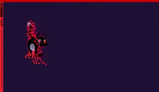 Sweat Panel - Meowy Xmas Katze in Aubergine