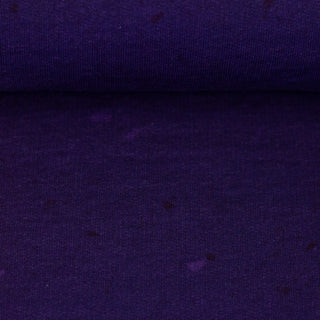 Sweat Stoff - Meowy Xmas Meliert in Aubergine