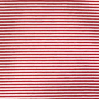 Baumwolljersey Stoff - 5mm Streifen in Rot Weiss