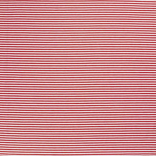 Baumwolljersey Stoff - 5mm Streifen in Rot Weiss