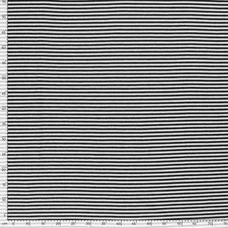 Baumwolljersey Stoff - 5mm Streifen schwarz weiss