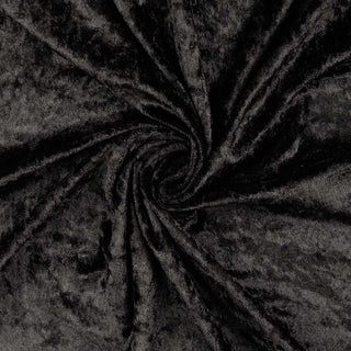 Pannesamt Stoff – Schwarz | Glänzender Stretch Samt für edle Nähprojekte
