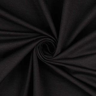 Sweat Stoff – Schwarz kuschelig angeraut