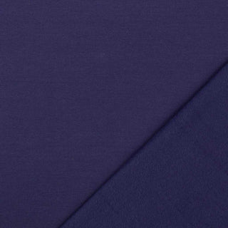 Sweat Stoff – Marineblau kuschelig angeraut