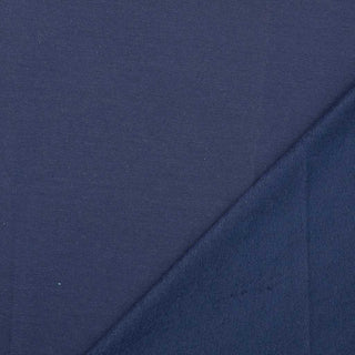 Sweat Stoff – Schwarzblau kuschelig angeraut