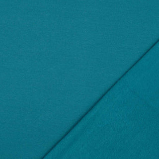 Sweat Stoff – Petrol kuschelig angeraut