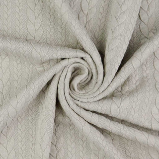 Zopf Jacquard Stoff -  Hellgrau