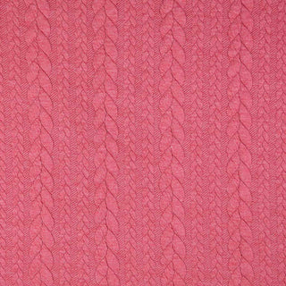 Zopf Jacquard Stoff -  Weinrot meliert